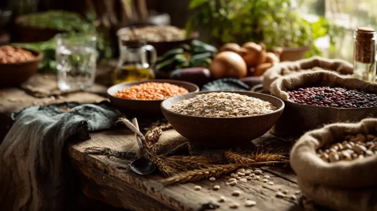 Sources de fibres : légumineuses, céréales et fruits