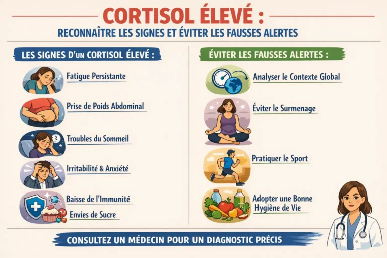 Cortisol élevé : reconnaître les signes et éviter les fausses alertes
